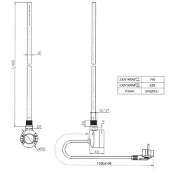 Belrad Wifi Thermostaat Voor Elektrische Radiator - 900 W - Zwart