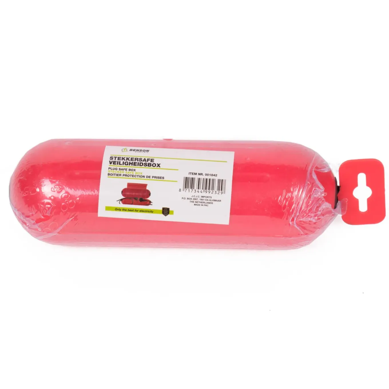 Benson Stekkersafe + Veiligheidsbox Rood (b-001842)