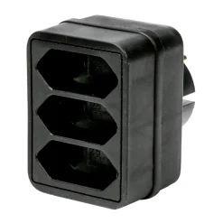 Benson Stopcontact Splitter - Triple - 3 Platte Stekkers - Zwart