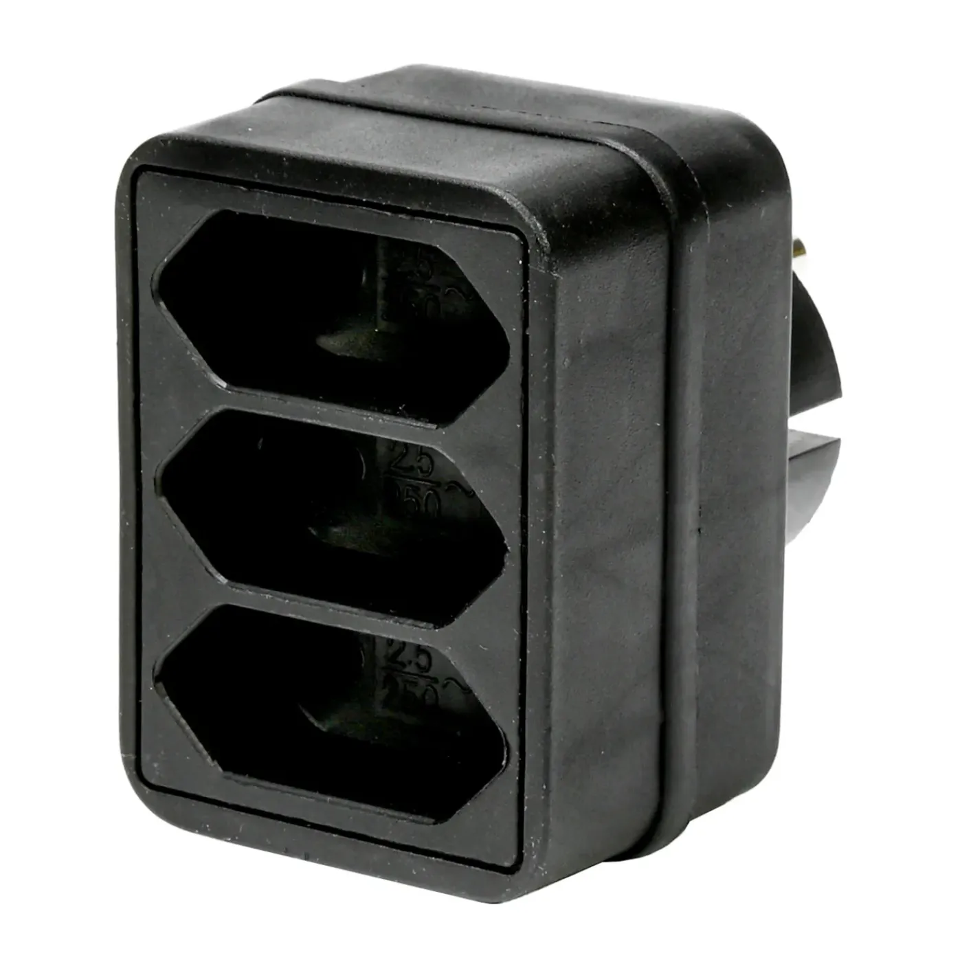 Benson Stopcontact Splitter - Triple - 3 Platte Stekkers - Zwart