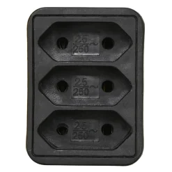 Benson Stopcontact Splitter - Triple - 3 Platte Stekkers - Zwart