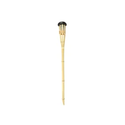 Benson Tuinfakkel - Solar - Led Tuinlamp - Bamboe - 78 Cm - Bruin