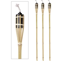 Benson Tuinfakkels - 3x - Olie - Bamboe - Navulbaar - 120 Cm