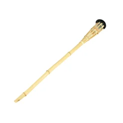 Benson Tuinfakkel - 6x - Solar - Led Tuinlamp - Bamboe - 78 Cm