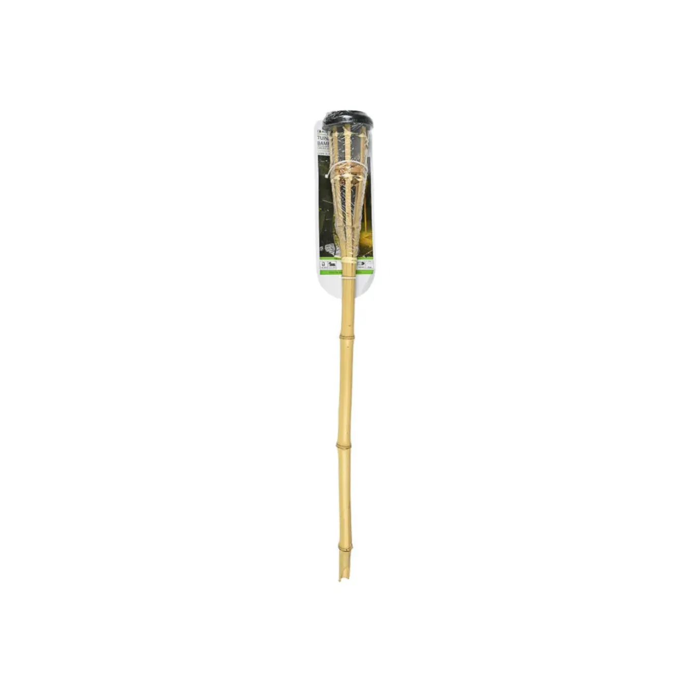 Benson Tuinfakkel - 6x - Solar - Led Tuinlamp - Bamboe - 78 Cm
