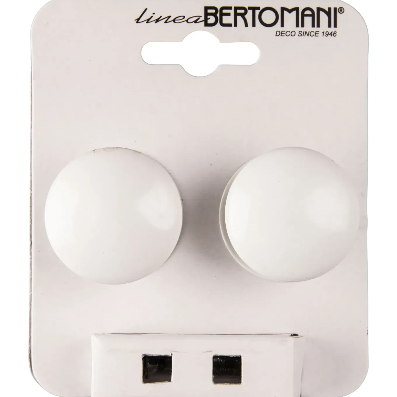 Bertomani Meubelknop - Aluminium - Wit - 35mm - Set van 2