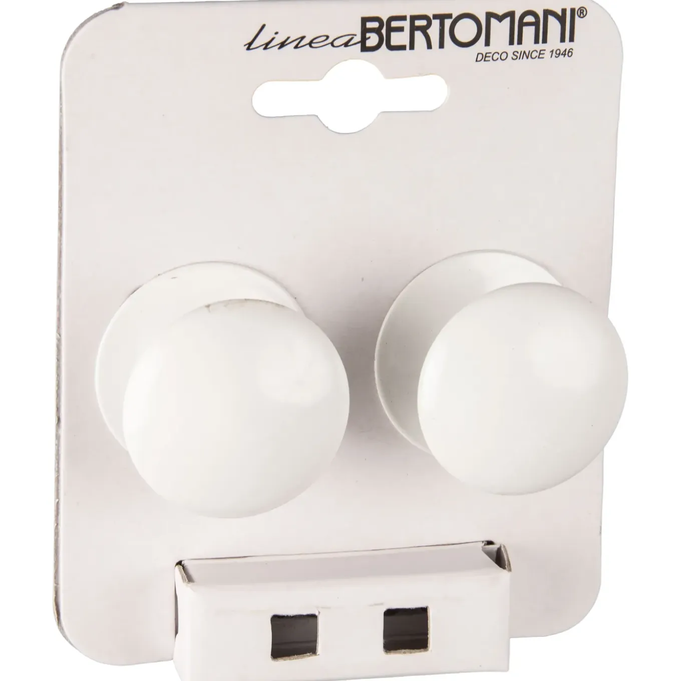 Bertomani Meubelknop - Aluminium - Wit - 35mm - Set van 2