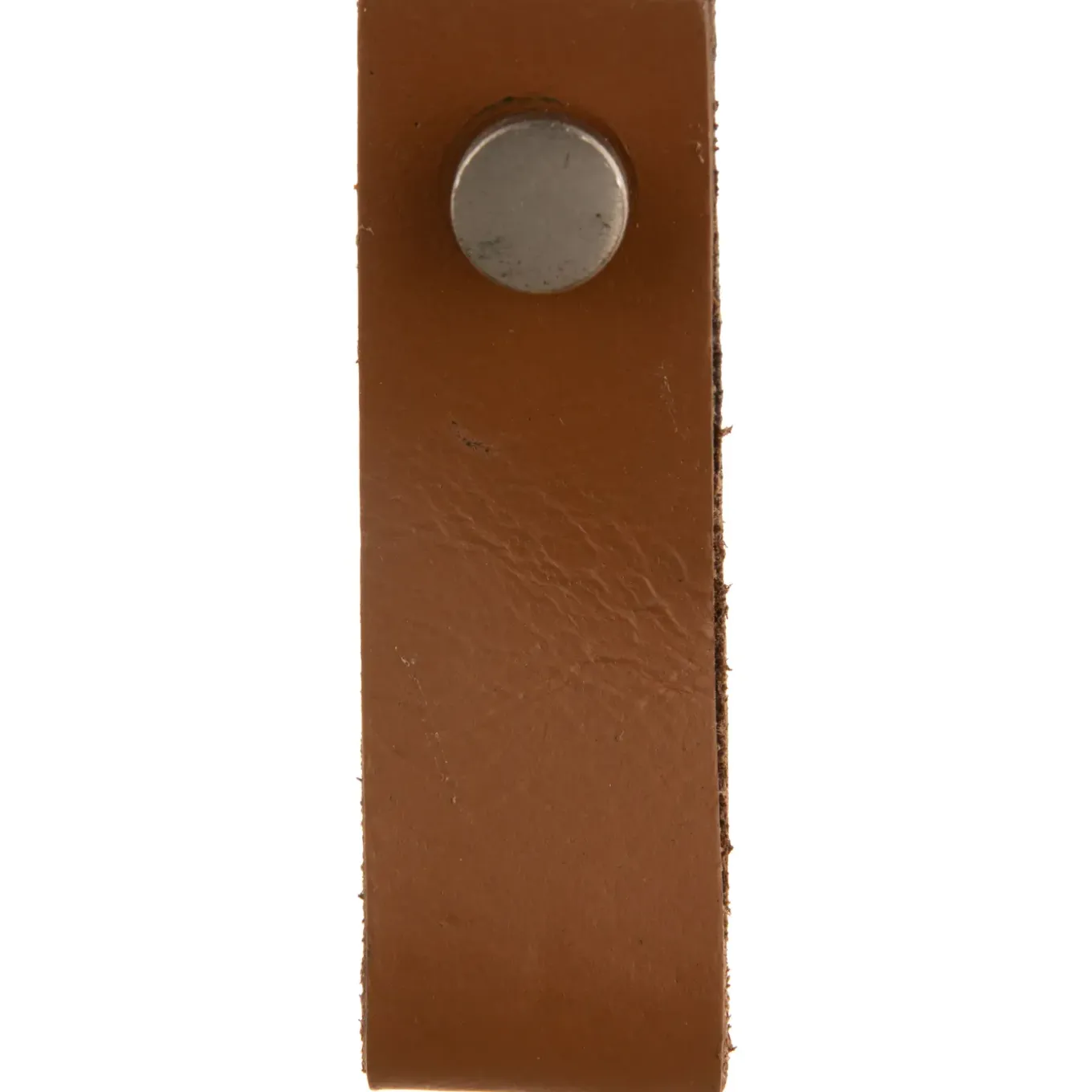Bertomani Meubelknop - Leer lichtbruin - 20x60mm - Set van 2