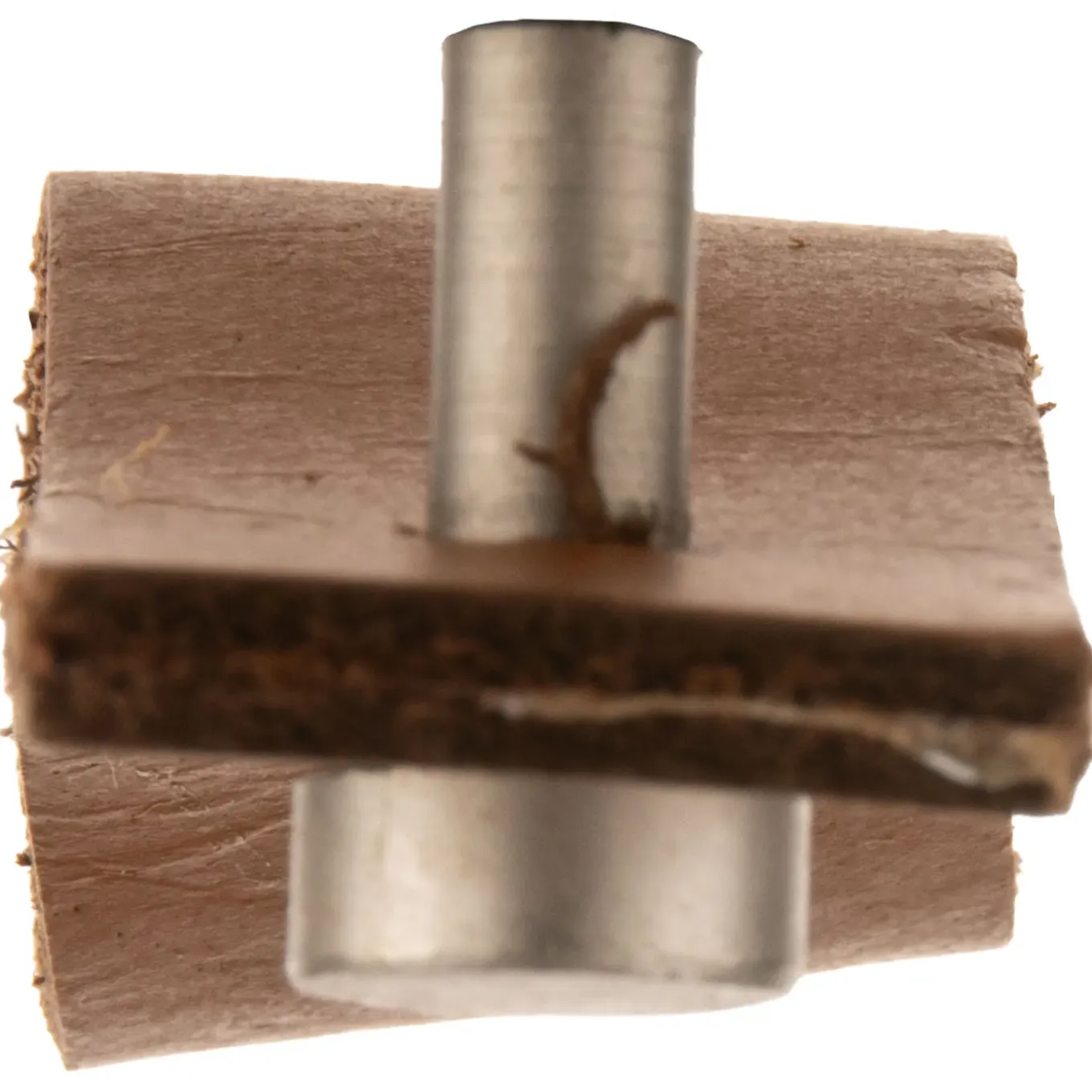 Bertomani Meubelknop - Leer lichtbruin - 20x60mm - Set van 2