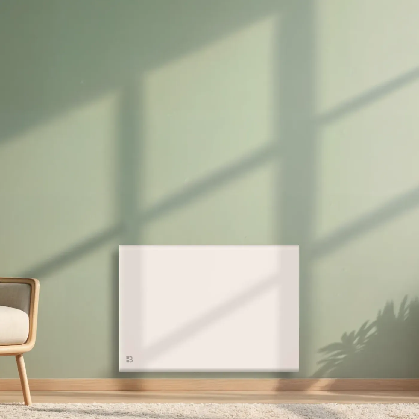 BESTHERM - Radiator - Gietijzeren Radiator + Folie - Wandmontage - 1000w - Wit - Nemesis