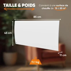 BESTHERM - Radiator - Keramische Inertieradiator - Wifi - Wandmontage - 2000w - Wit - Lesso Connect