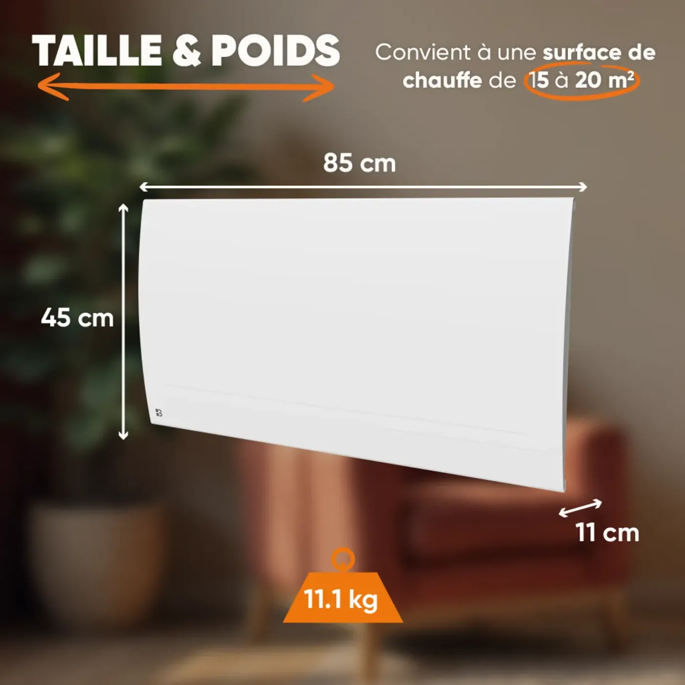 BESTHERM - Radiator - Keramische Inertieradiator - Wifi - Wandmontage - 2000w - Wit - Lesso Connect