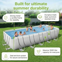 Bestway Power Steel Rechthoekig - 640x274x132 Cm - 8-delig S598