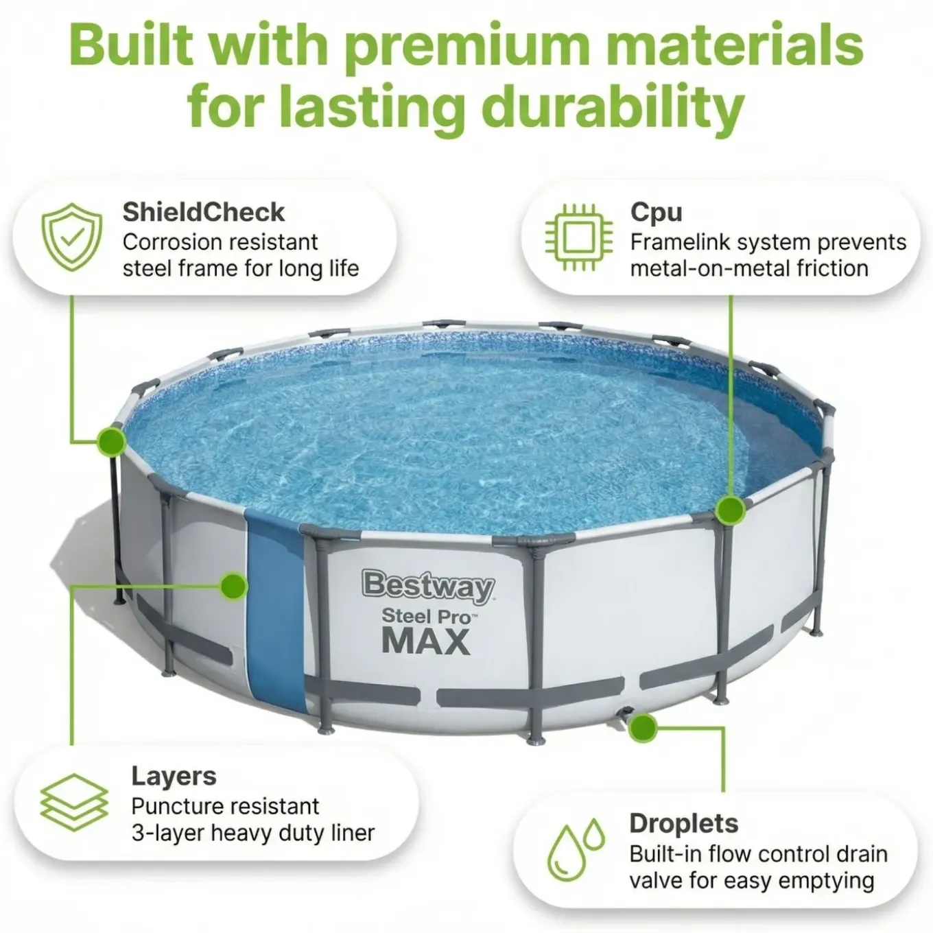 Bestway Bestway Steel Pro Max Rond - 427x122 Cm - 8-delig S566