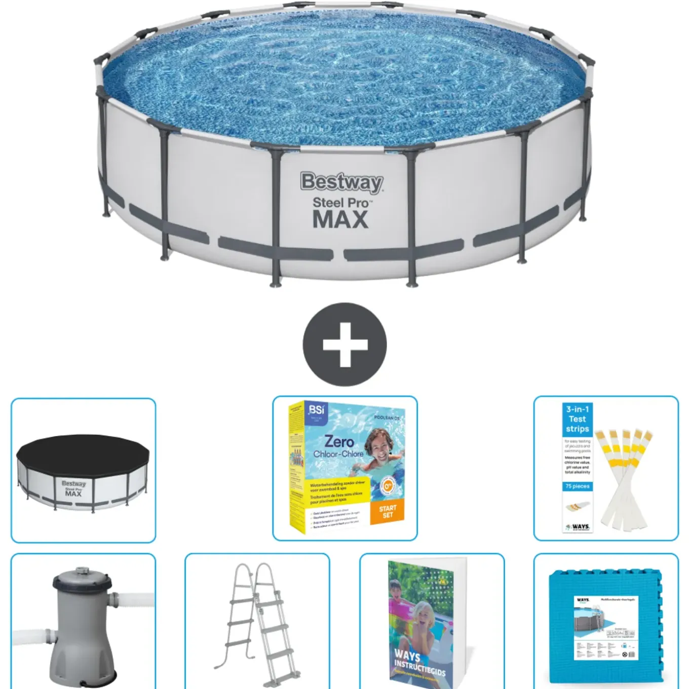 Bestway Bestway Steel Pro Max Rond - 427x122 Cm - 8-delig S566