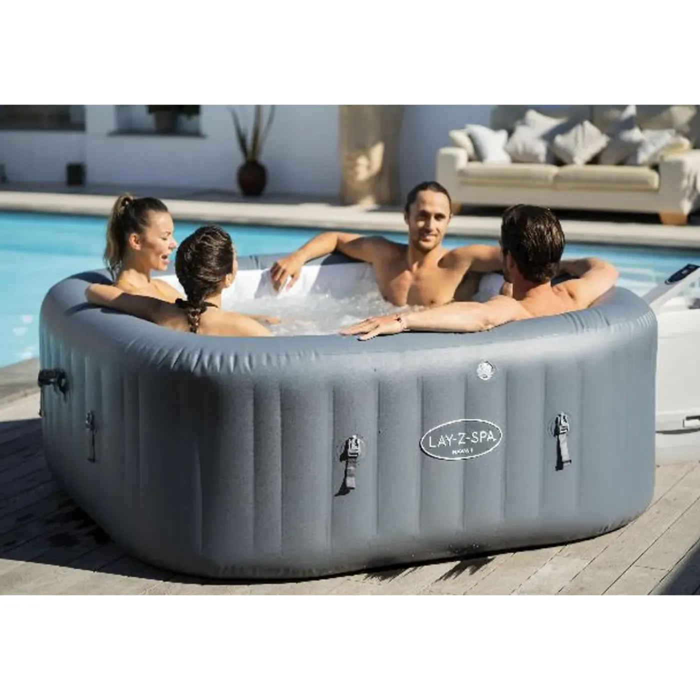Bestway Opblaasbare Spa Lay-Z-Spa Hawaii Hydrojet Pro - 8 hydrojets - 140 airjets - 180x180x71cm