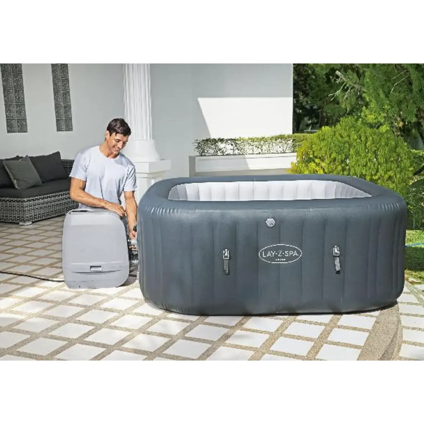 Bestway Opblaasbare Spa Lay-Z-Spa Hawaii Hydrojet Pro - 8 hydrojets - 140 airjets - 180x180x71cm