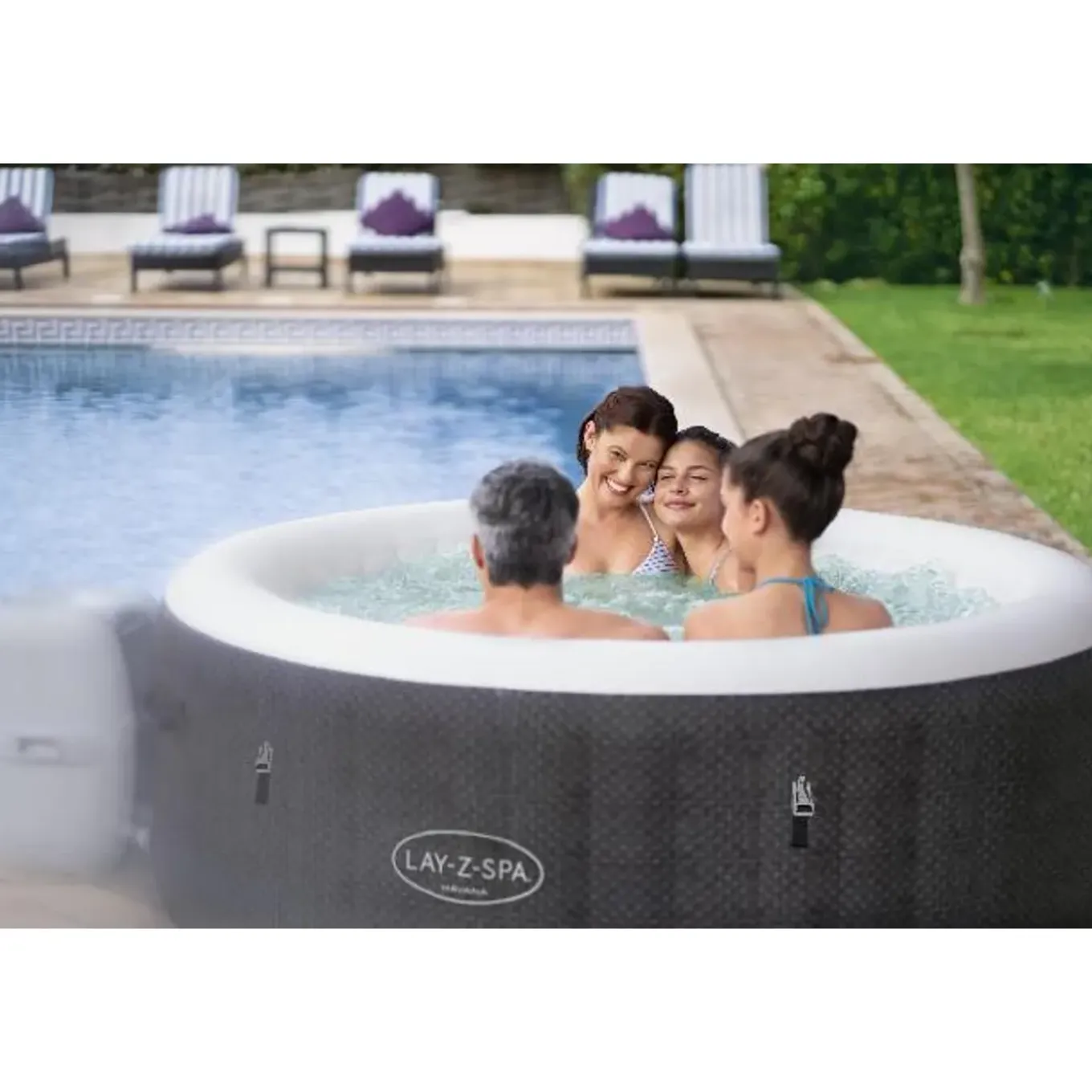 Bestway Opblaasbare Spa Lay-Z-Spa Havana - 4 Personen - 120 AirJets - Tot 40°C