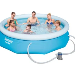 Bestway opblaaszwembad Fast Set rond met filterpomp 305x76cm