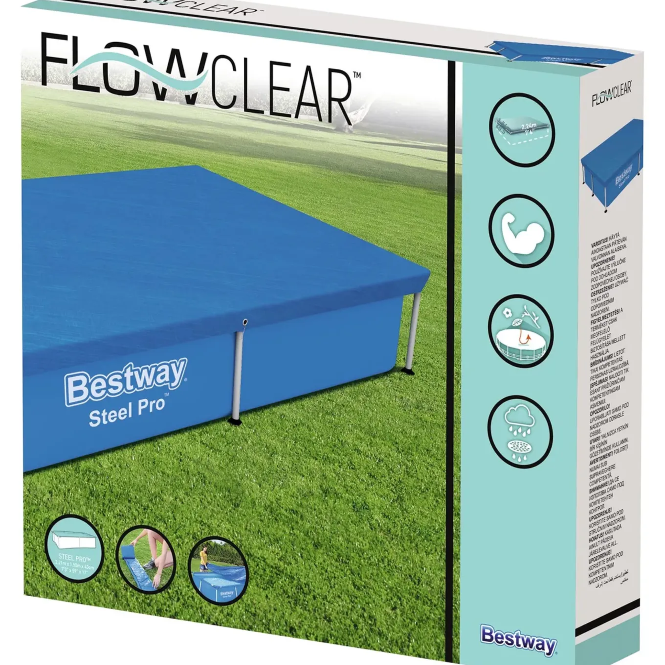 Bestway Zwembad Afdekzeil Flowclear 221x150cm