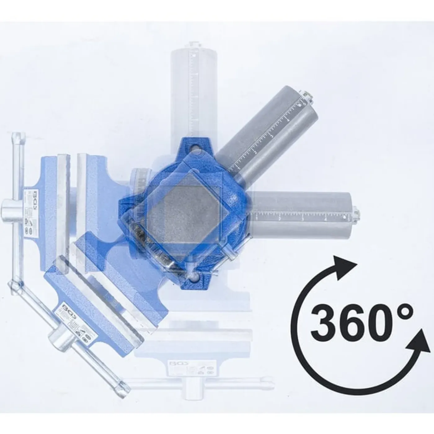 BGS technic Bgs Bankschroef - 100 Mm Spanbekken - 360° Draaibaar