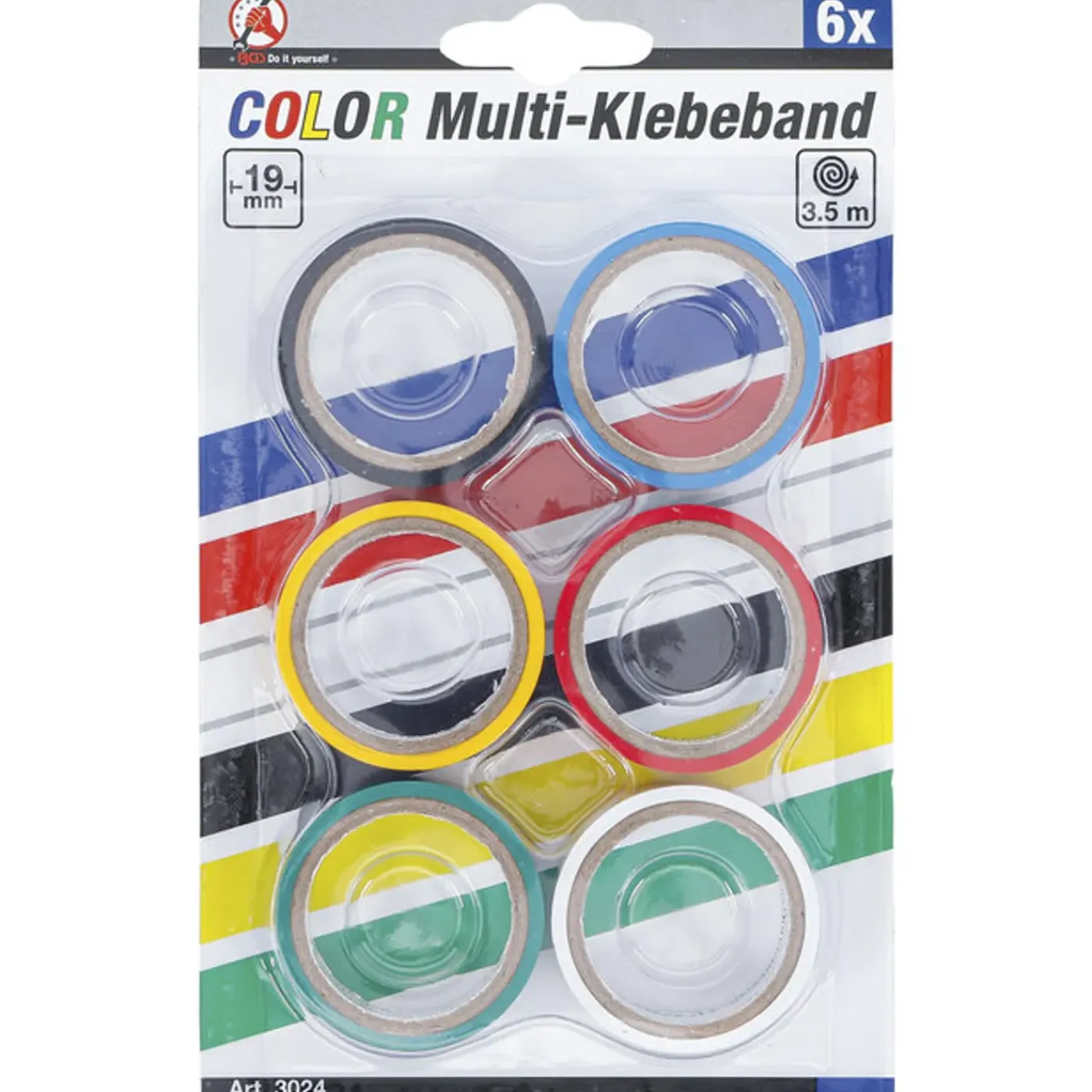 BGS Do it yourself Bgs Isolatietape 19 Mm X 3,5 Meter 6 Rollen