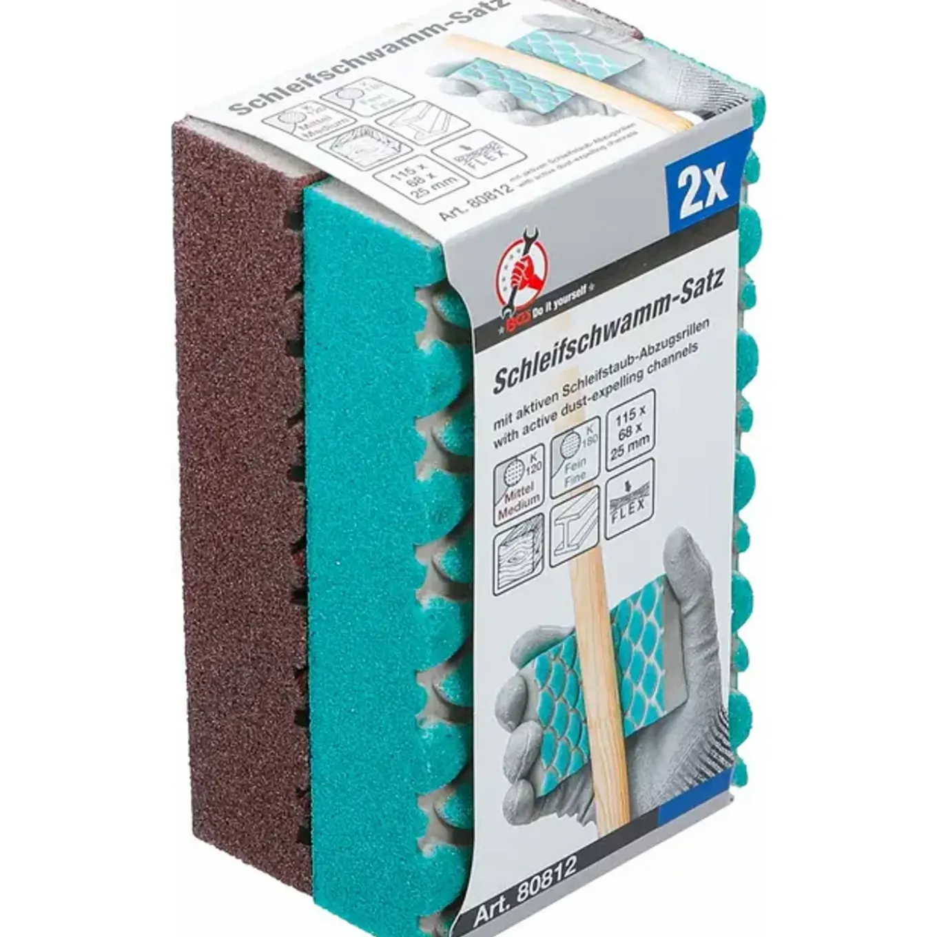 Bgs Polijstsponzenset - K 120, 180 - 2 Delig