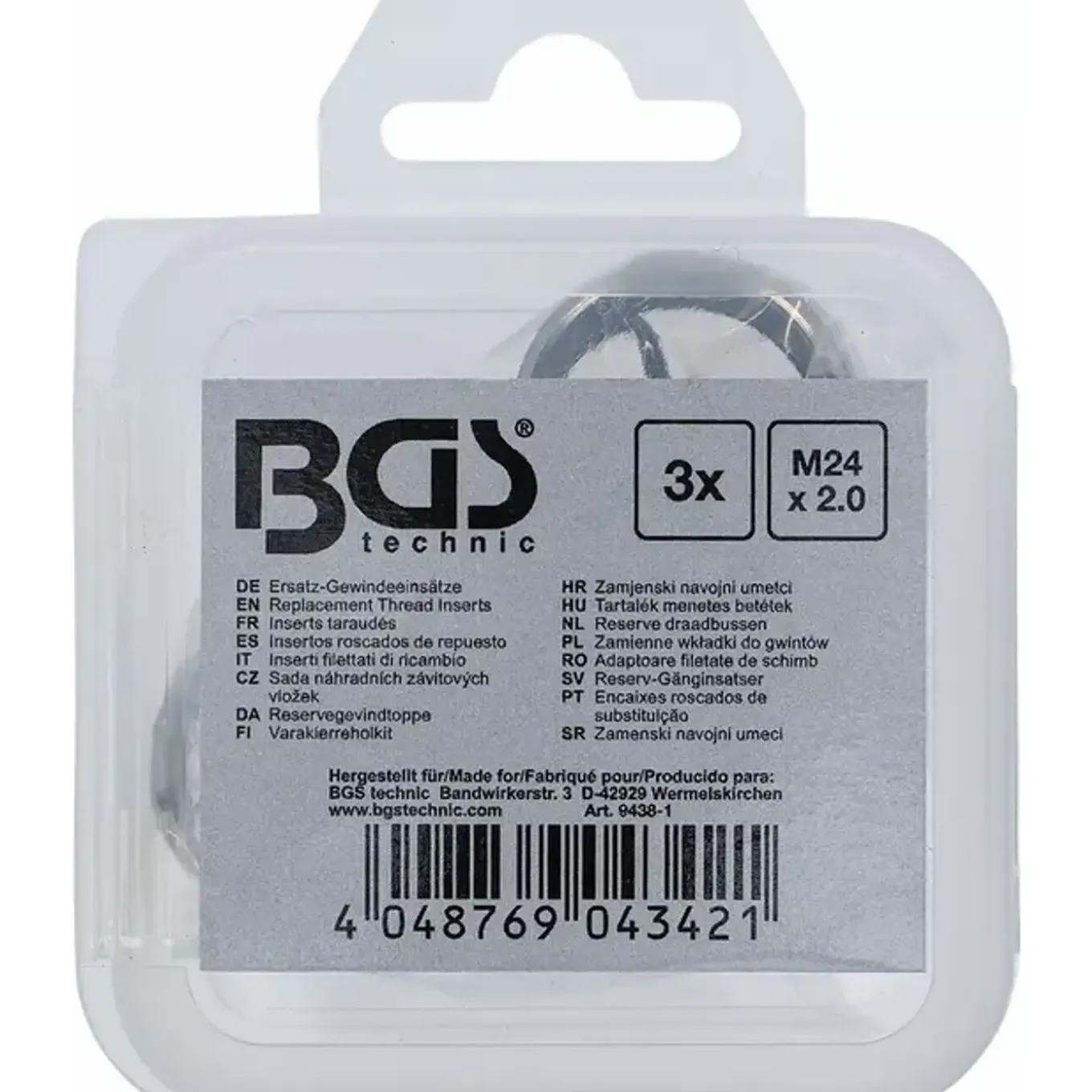Bgs Reserve Draadbussen - M24 X 2,0 Mm - 3 Delig