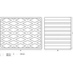 Bgs Rubberen Pad Voor Hefplatforms 160 X 120 X 100 Mm
