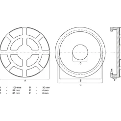 Bgs Rubberschijf Voor Hefplatforms Diam. 100 Mm