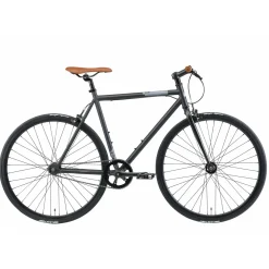Bikestar Singlespeed 28 Inch Retro Wielrenfiets, Zwart / Grijs