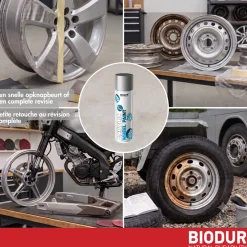 BIODUR Velgenlak Metallic Zilver Acryl Spuitbus 500ml - Slijtvast & Weersbestendig