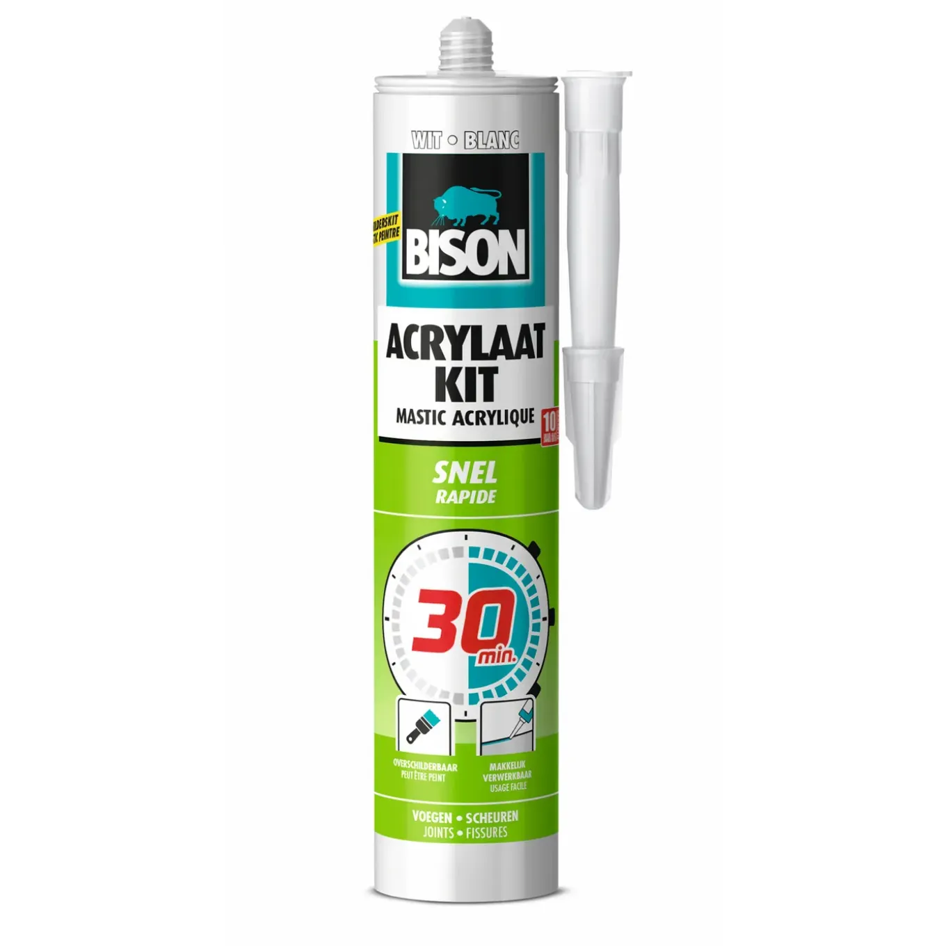 Bison acrylaatkit 30 min wit 300ml