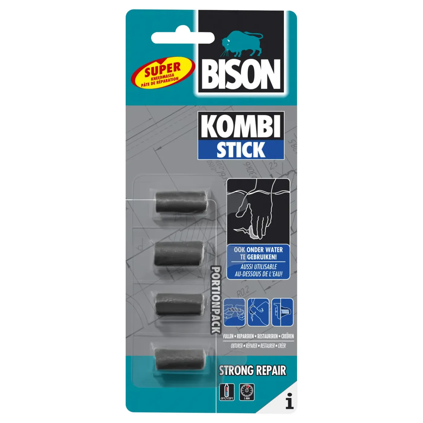 Bison Kombi Stick Portion 4x5g