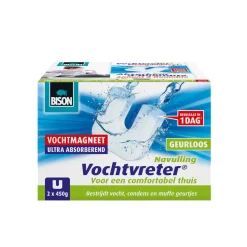 Bison vochtvreter magneet geurloos navulling 2x450g