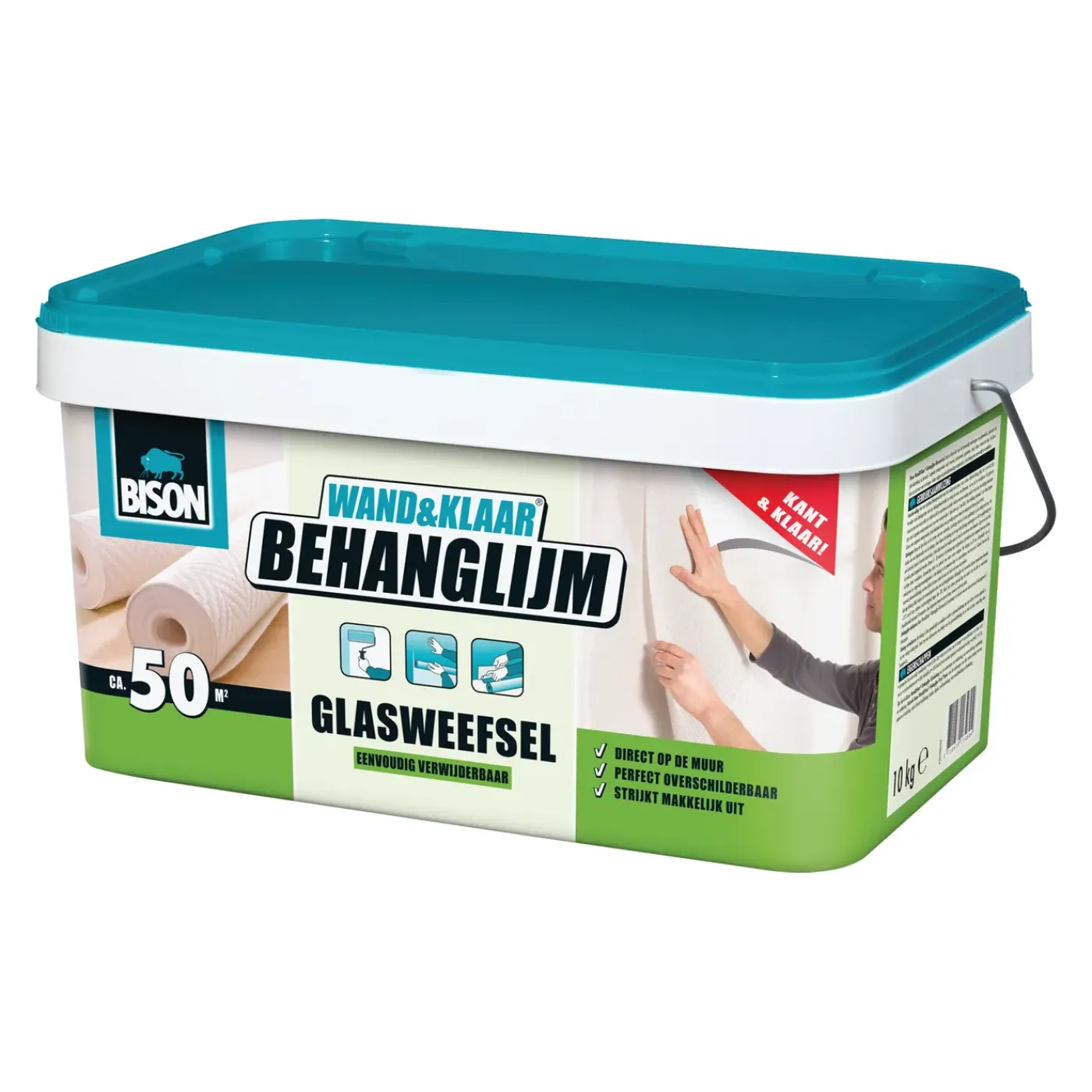 Bison Wand&Klaar Behanglijm Glasweefsel - Wit - 10kg