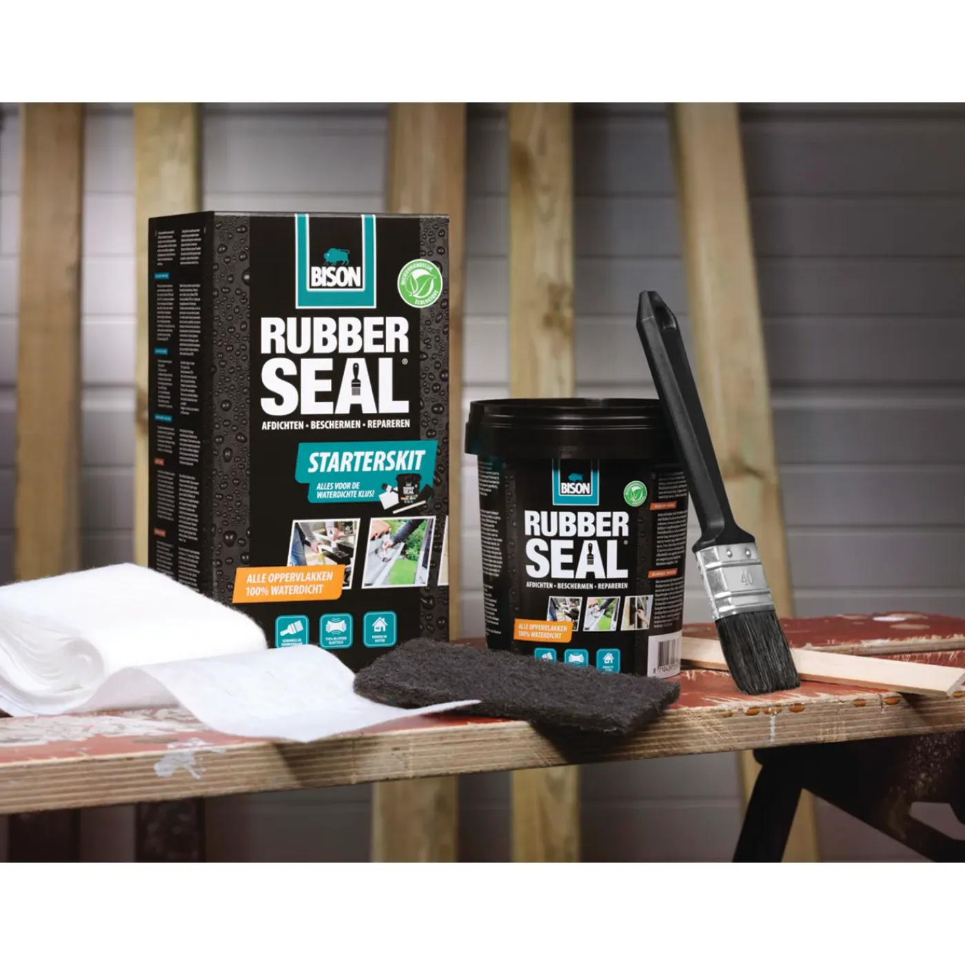 Bison waterdichte coating Rubber Seal starterskit 750ml