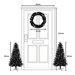 Black Box Trees Glendon 2 Kerstbomen En 1 Krans - Verlicht