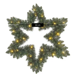 Black Box Trees Kerstkrans Ster Met Led Verlichting - D60 Cm