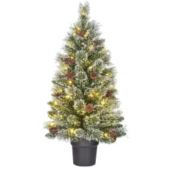 Black Box - Vandans xmas tree potted led groen frosted 40L TIPS 96 werkt op batterijen