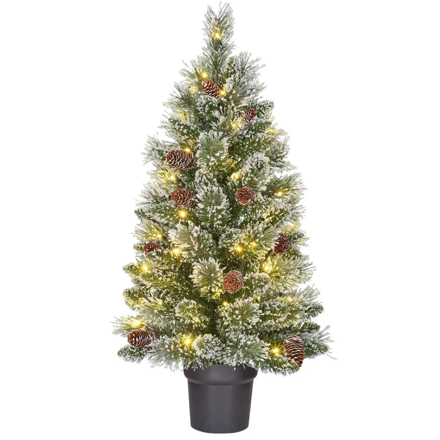 Black Box - Vandans xmas tree potted led groen frosted 40L TIPS 96 werkt op batterijen