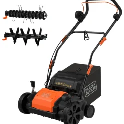 Black+Decker Verticuteerder 1200W - Werkbreedte 30cm - Oppervlak 300m² - Opvangzak 35L