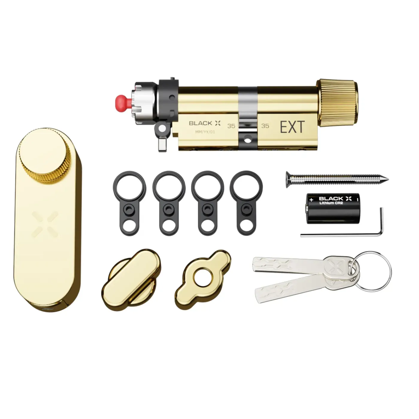 Black X Smart Lock 35/35mm - 45/45mm Messing
