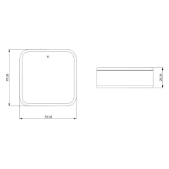 Black X Wi-fi Bridge 70x70x25mm Met Kabel Type C Usb Wit