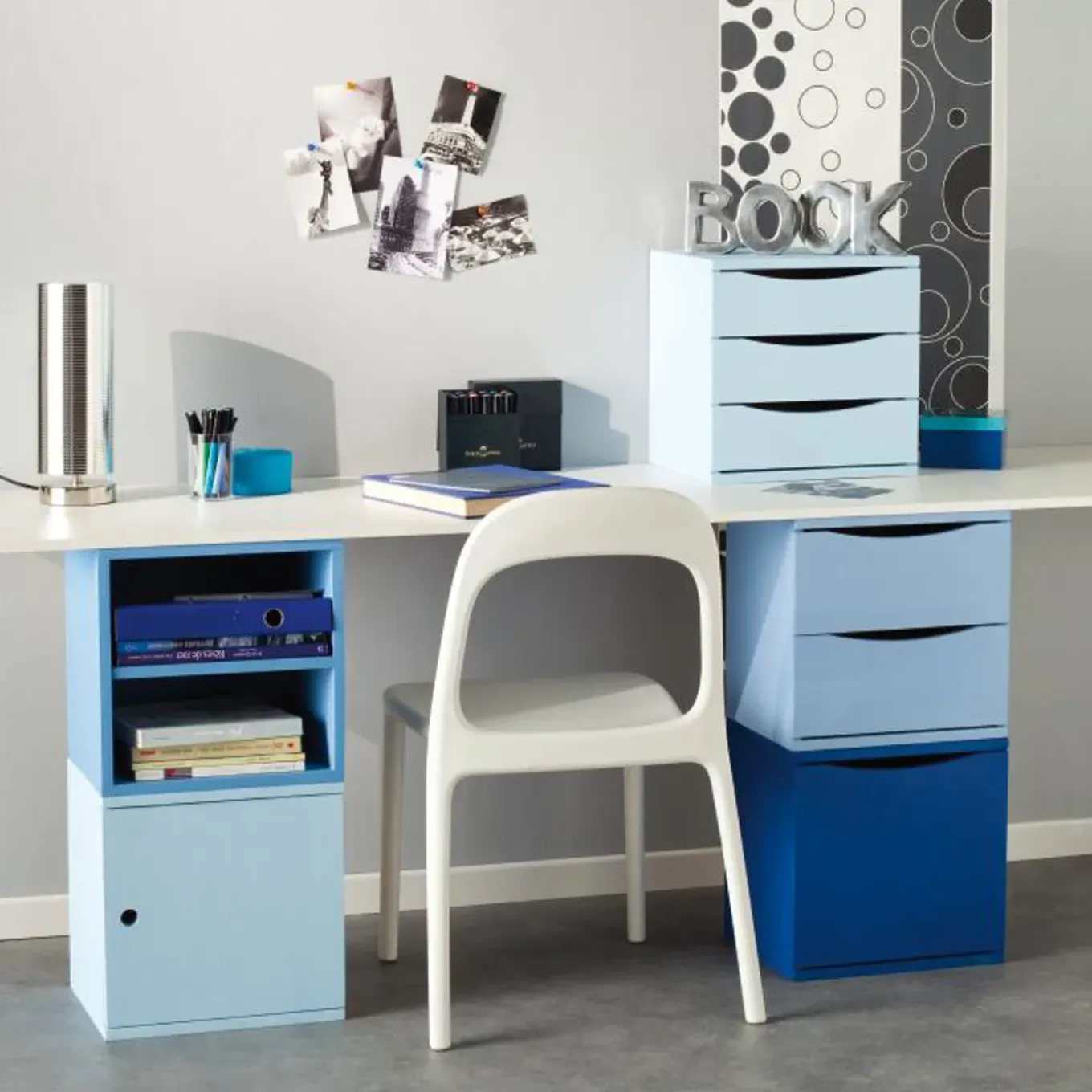 Blok 1 legbord in massief den 36x36x30cm