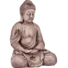 Giftdecor Boeddha Beeld Aruna - Kunststeen - Grijs/brons - 30 X 42 Cm