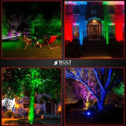 Bolt Electronics - Slimme Led-grondspots Voor Buiten - 9 Stuks - Rgbww