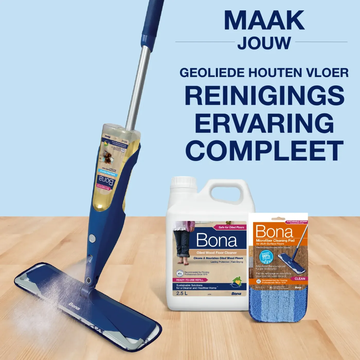 Bona Geoliede Houten Vloer Reiniger - Parketreiniger - Navulling 2,5 Liter