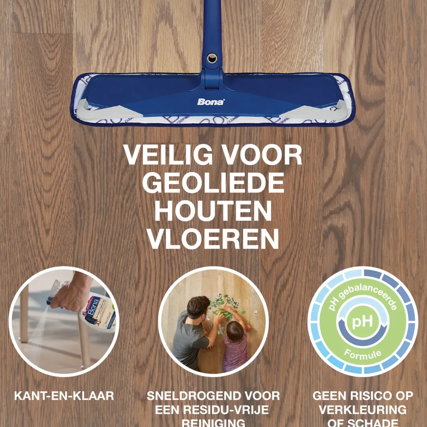 Bona Geoliede Houten Vloer Reiniger Spray - 2 x 1 Liter Multipack - Parketreiniger