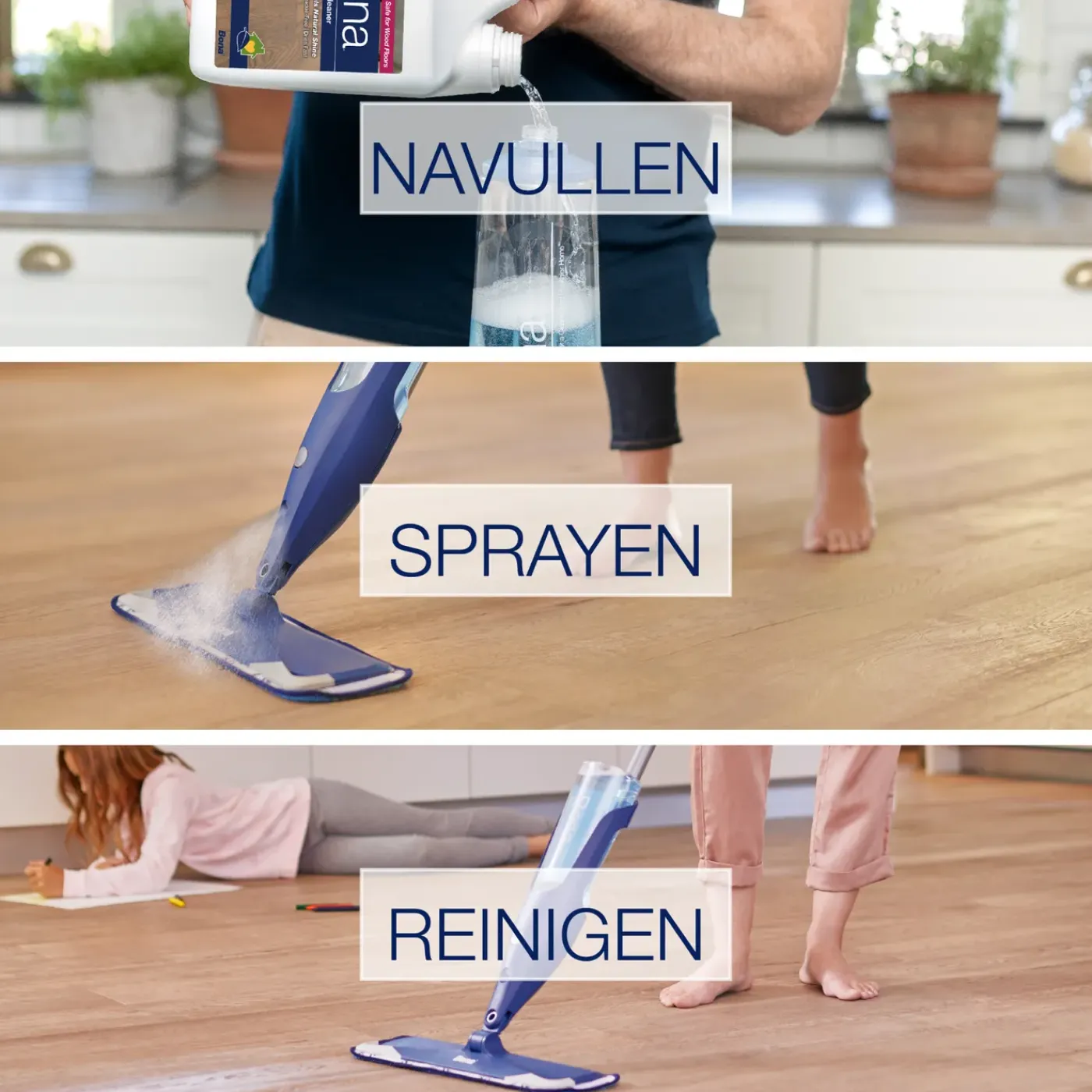 Bona Houten Vloer Reiniger - Parketreiniger - Navulling 4 Liter - Gebruiksklaar